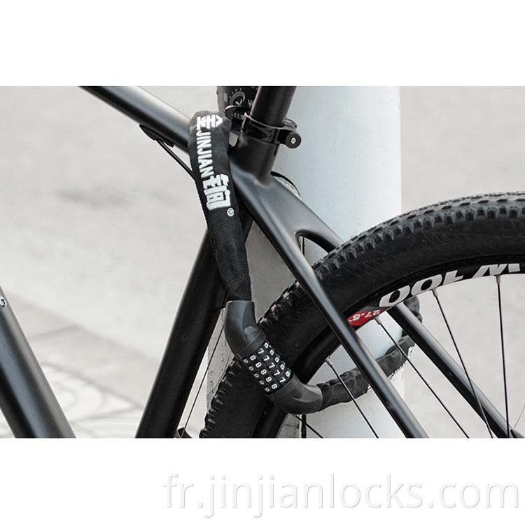 OEM accepté anti-vol E Lock de chaîne de vélos solide verrouillage du mot de passe de la chaîne de vélos de moto pour vélo de route MTB